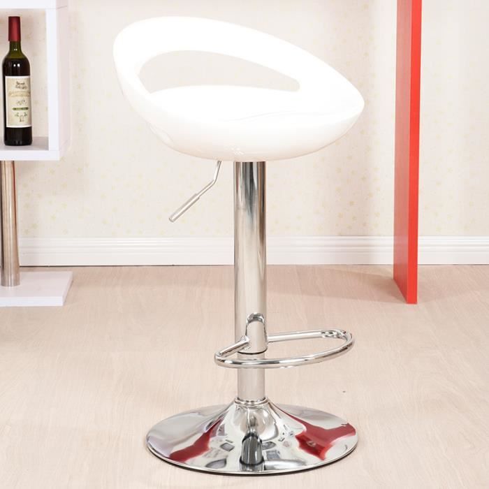 OOBEST® Tabourets de bar Snack Blanc - Lot de 2 OOBEST® Tabourets de bar Snack Blanc - Lot de 2