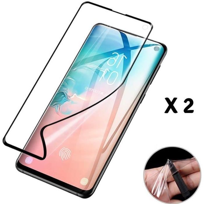 Lot 2 Films Protection Plastique Samsung Galaxy S10 Protecteur Ecran