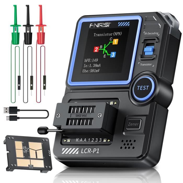 Testeur De Transistor MK-168 - Multifonction ESR LCR, Détection Auto NPN/PNP/MOS, Capacité, Inductance - 7