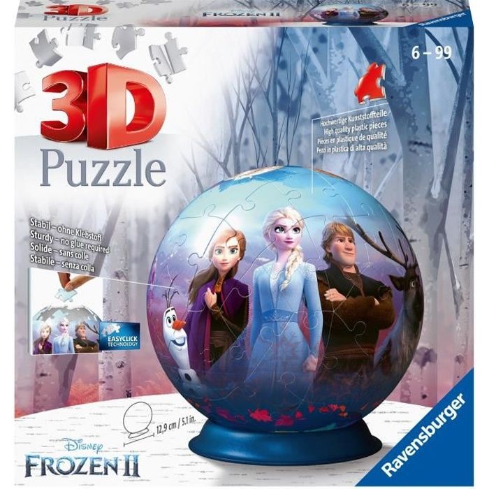 Puzzle 3D La Reine des Neiges 2 - Ravensburger - 72 pièces numérotées ...