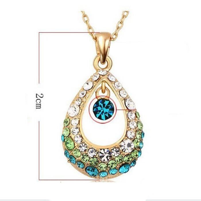 Collier Femme En Argent Sterling 925 Avec Cristal Blanc - Thanina Bijoux Neuf Avec étiquettes
