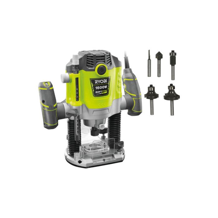 Pack RYOBI Défonceuse électrique RRT1600 K 254mm Coffret 5 fraises panachées RAKRBS5 - vue 7