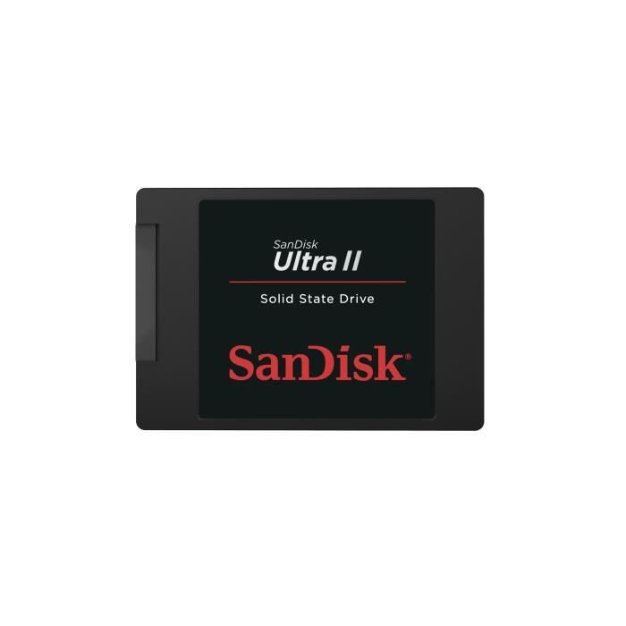 Achat Disque SSD Sandisk Ultra II, 480 Go, 2.5", Série ATA III, 550 Mo-s, 6 Gbit-s pas cher