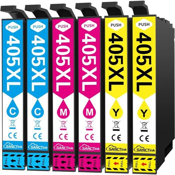 Cartouches D'encre T215 Compatibles EPS Workforce WF-100 - Lot 5 Cartouches (3 Noires, 2 Couleurs) - Encre Pigmentée