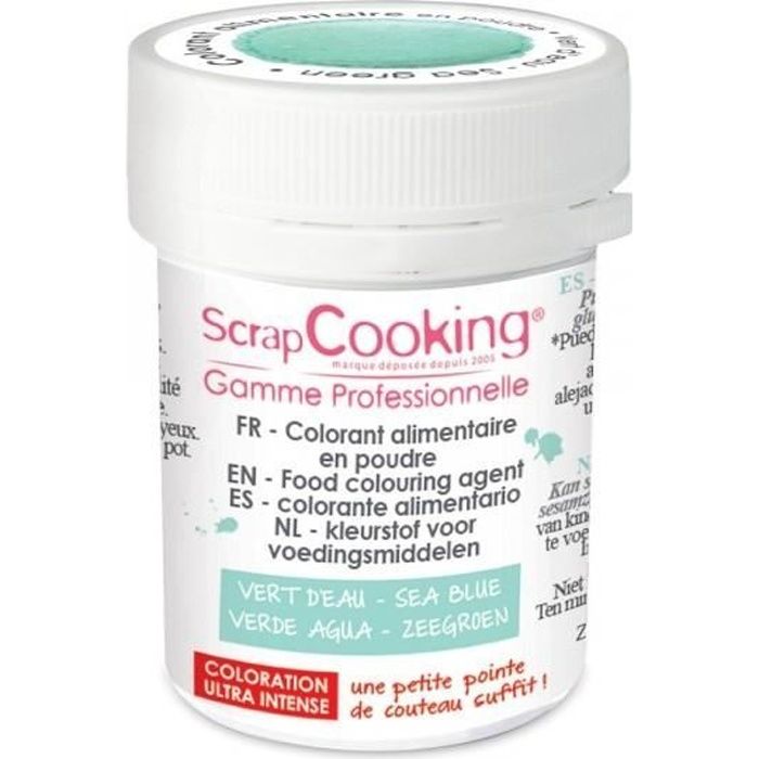 ScrapCooking - Colorant alimentaire en poudre vert d'eau
