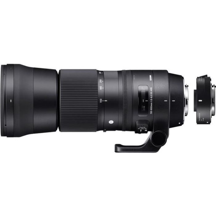 Objectif Sigma DG 5,0-6,3/150-600 OS N/AF HSM Contemporary + TC-1401 pour Nikon