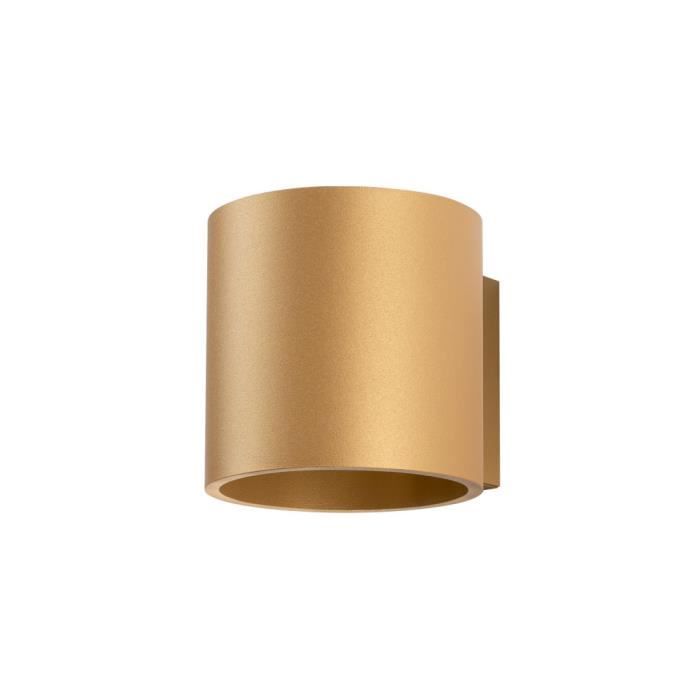 Applique Murale - SOLLUX - ORBIS 1 or - Jaune - 1 Ampoule - Design Contemporain