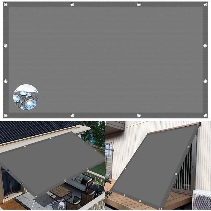 Voile D'ombrage Imperméable 2x2,8 M - Protection UV 95% - Pour Jardin, Terrasse, Pergola - Couleur Crème - 2