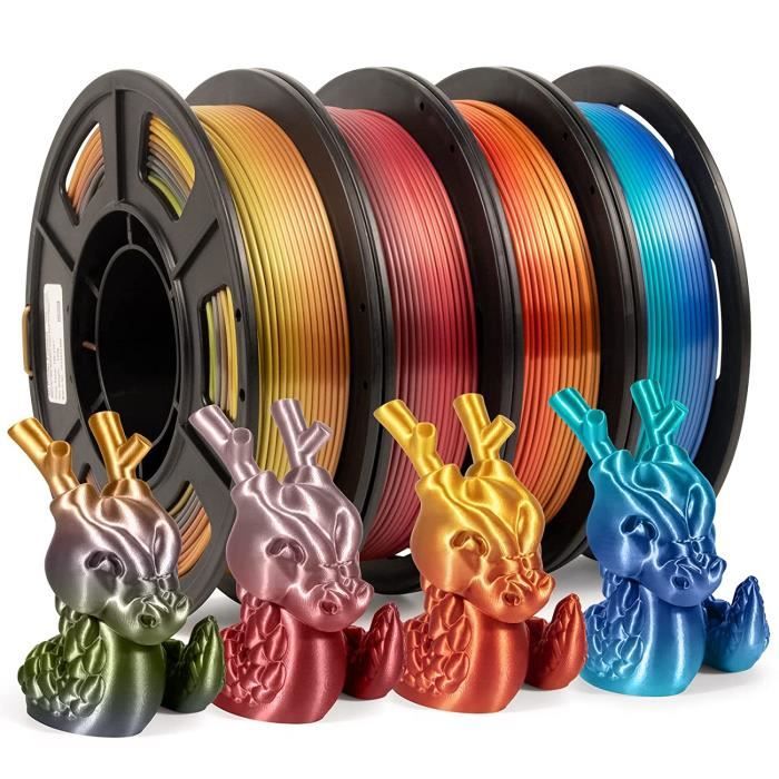 ISANMATE Filament PLA 1.75 Magique, Soie Couleurs Gradientes Bobine PLA Fil  Imprimante 3D, Matériaux d'impression 3D en Filament6 - Cdiscount  Informatique
