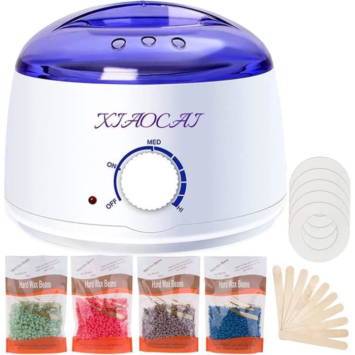 Chauffe Cire Epilation, Kit Épilation Cire Professionnelle Avec 400g