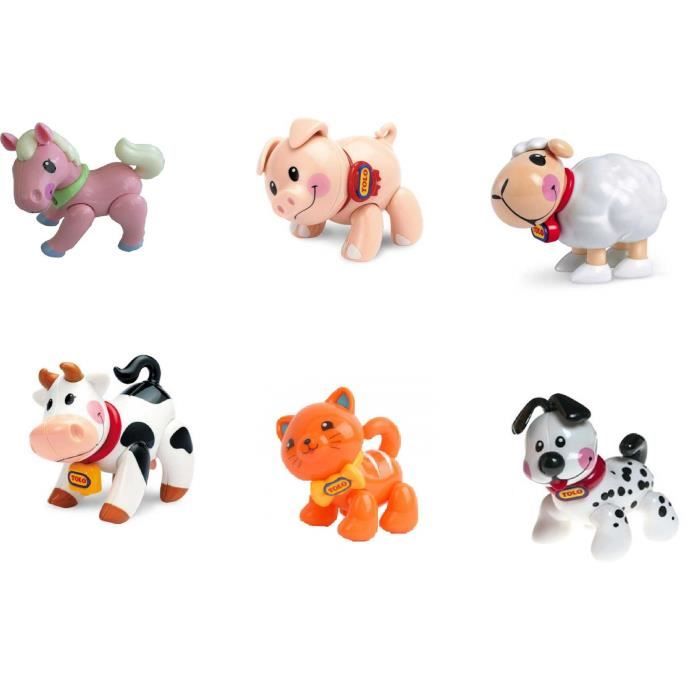 Jouet 1er Age Jeu Eveil Bebe Garcon Fille Lots 6 Animaux De Ferme Vache Cheval Mouton Chien Chat Tolo Idee Cadeau 1 2 3 4 5 Ans Mixt Cdiscount Jeux Jouets