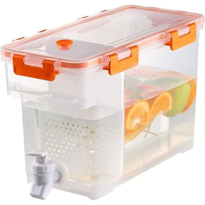 Distributeur de boissons transparent avec robinet - TRAHOO - 3,9 L