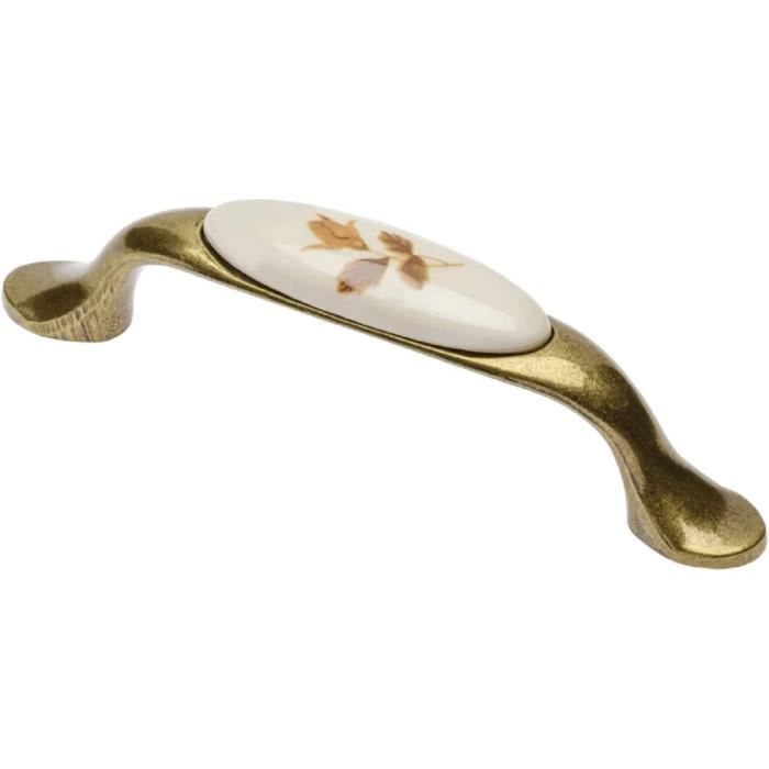 Lot De Poignées Porcelaine Et Laiton - N°4, Vintage Et Pleines De Charme