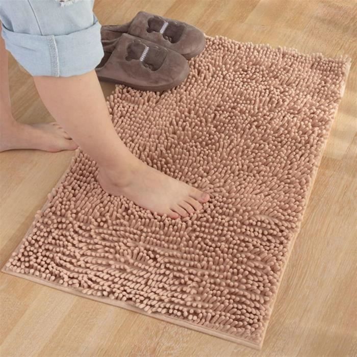 Reyox Tapis de Bain Contour WC en Chenille, Tapis de Toilette Douces Antidérapant Absorbant Forme de U Vert forêt 50x40cm