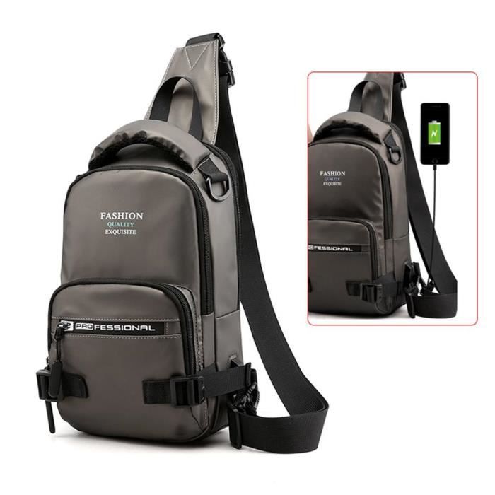UMIWE Sac Bandouli re Hommes Avec Port Charge USB Nylon tanche Mode umiwe-sac-bandouli-re-hommes-avec-port-charge-usb-nylon-tanche-mode