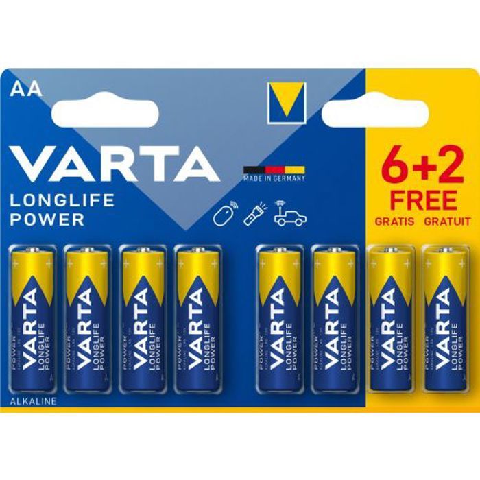 Piles alcalines HIGH ENERGY LR6 1 5V AA - VARTA - 4906121428 Piles alcalines HIGH ENERGY LR6 1 5V AA - VARTA - 4906121428