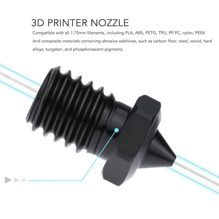 Buse 0.2mm Pour Imprimante 3D Reprap MakerBot - Diamètre Fin - Pièce Détachée Neuve