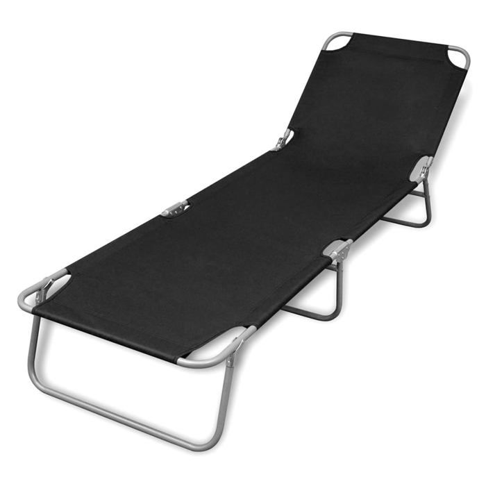 vidaXL Bain de soleil pliable avec dossier ajustable Chaise longue 41478