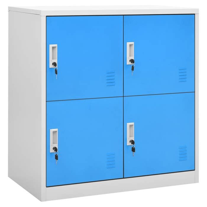 vidaXL Armoire à Casiers Verrouillables Armoire de Rangement Organisateur de Rangement Armoire de Bureau Gris Clair 336433