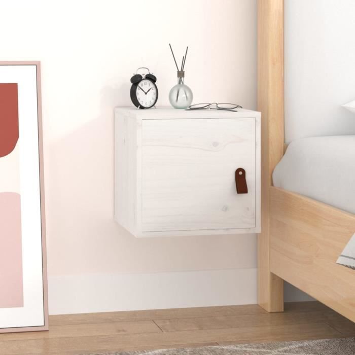 818357 vidaXL Armoire murale Blanc 315x30x30 cm Bois de pin massif