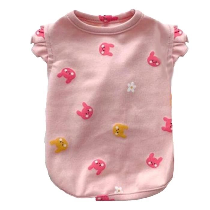 Comparer les prix de Vvikizy vêtements Bichon Frise Vêtements pour petits chiens, vêtements confortables et animalerie jupe Rose M pour 150-155cm