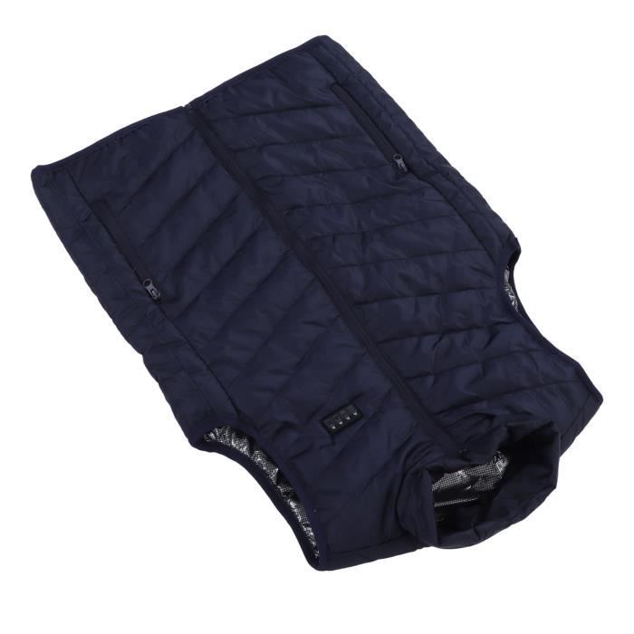 Gilet Chauffant électrique USB - 5 Zones Chauffantes, 3 Niveaux De Température - Homme - Taille XXL