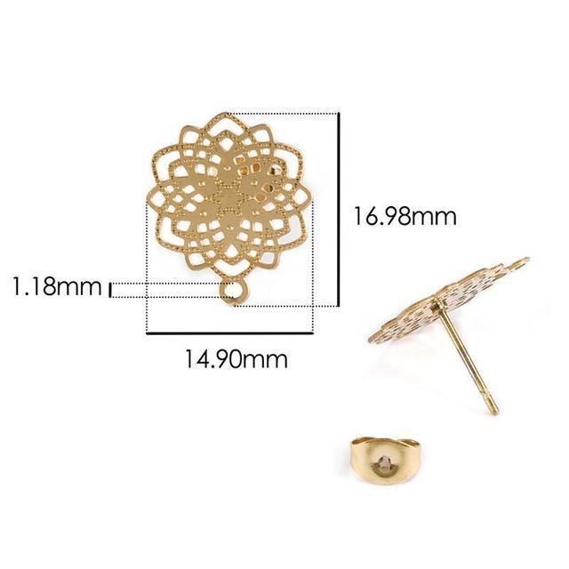 Collier Oasis Style Art Déco En Cuivre Argenté - Motif Géométrique Fleuri Ajouré, 41-45 Cm