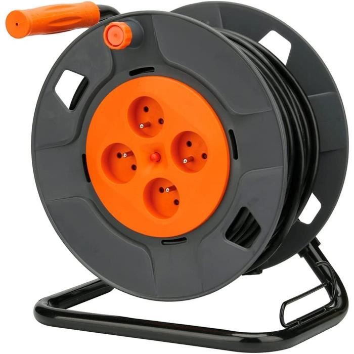 Zenitech - Enrouleur de Chantier IP44 4 Prises 16A 3G1,5mm² 40m - Orange Zenitech - Enrouleur de Chantier IP44 4 Prises 16A 3G1,5mm² 40m - Orange