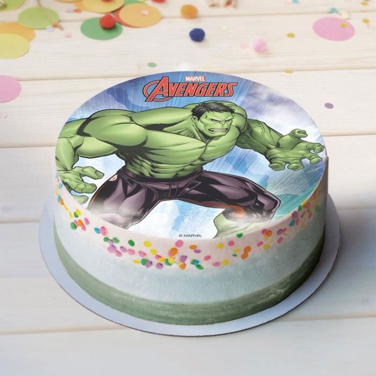 Disque Azyme Cm Avengers Hulk Decor Gateau Anniversaire Cdiscount Maison