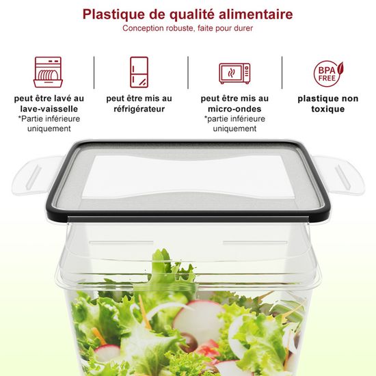 Lot De 16 Boîtes De Conservation Hermétiques En Plastique