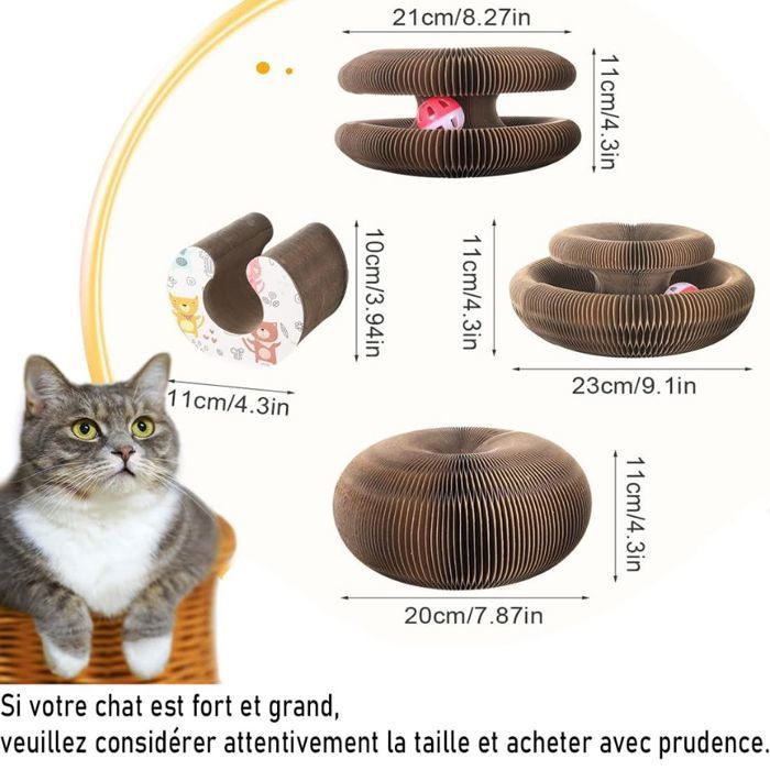 KittySpin Jouet Interactif Pour Chats, Royaue Félin Griffoir Pour Chat