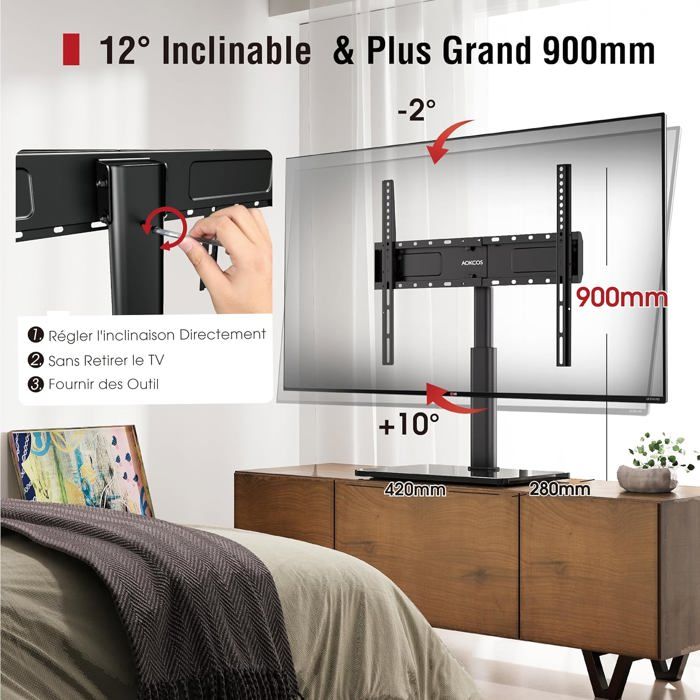 Support Tv Sur Pied Pour Tv De 32-75 Pouces - Pied Tv Universel ...