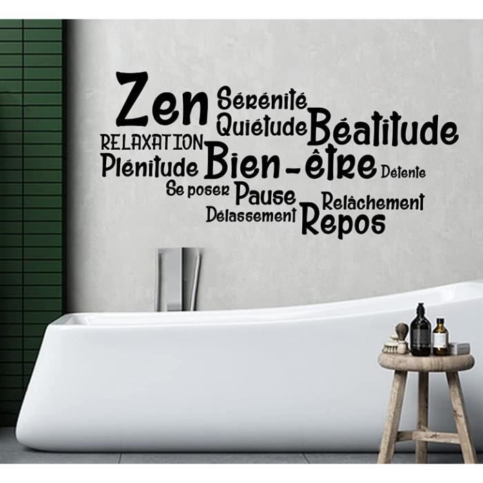 2 Pièces Stickers Muraux de Salle de Bains Autocollant Soak Relax Enjoy  Règles de Salle de Bains Sticker Mural Citation en Vinyle Dire Mur Art  Décor pour la Maison Salle de Bains (