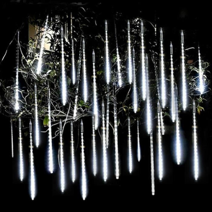 Tube lumineux 100 cm effet chute de neige avec 96 LED blanc froid