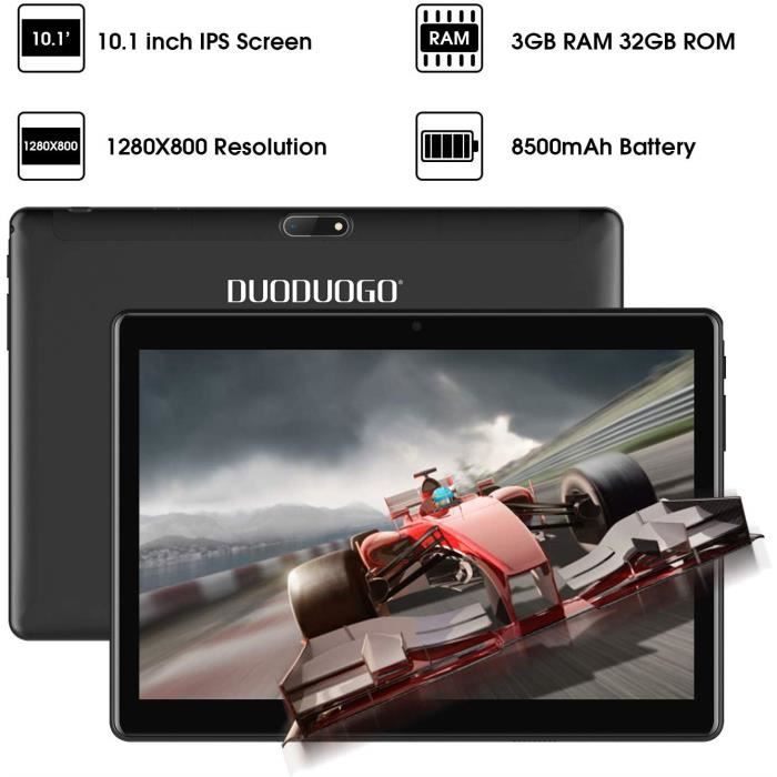 4G Tablette Tactile 10 Pouces Ecran Doule SIM/WiFi1