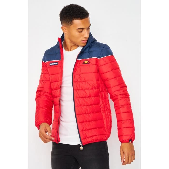 Doudoune ELLESSE Lombardy 2 Rouge Homme Fermeture par zip metallique Rouge Cdiscount Pret a Porter