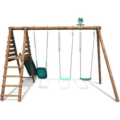 Balançoire-corde D’escalade Pour Enfant – Disque Et Plateforme, Charge 100 Kg, Extérieur – Coloris Fun