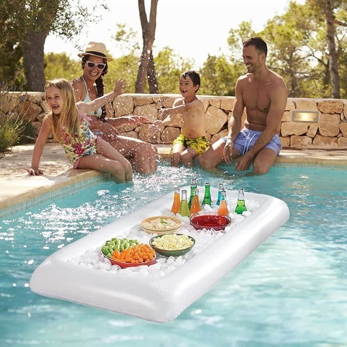 Matelas à air portatif Piscine Float Gonflable Table de bière