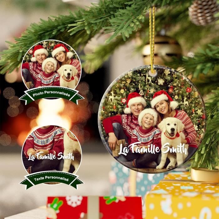 Boule De Noël Personnalisable Avec Photo - 2023 Décorations Du Sapin De Noël  Originales Cadeau Noël Original Cadeaux De Noël[u12707] - Cdiscount Maison