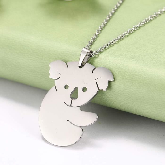 Boucles D'Oreilles Koala 925 Argent Sterling – Mignon Animal Koala Sur Branche, Bijoux Fantaisie Pour Filles Et Femmes