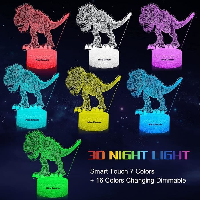 Cadeaux Garçon 5 6 7 8 9 Ans Cadeau Dinosaures: Jouet 5-10 Ans Enfant Garcon  Lampe Dinosaure 3D Veilleuse Enfant Idée Cadeau [u968] - Cdiscount Maison