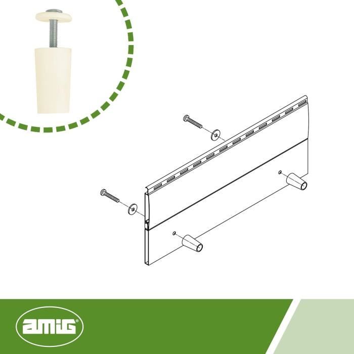 Butée Pour Volets Roulants, En Plastique, Ivoire, Amortisseur Avec Vis ...