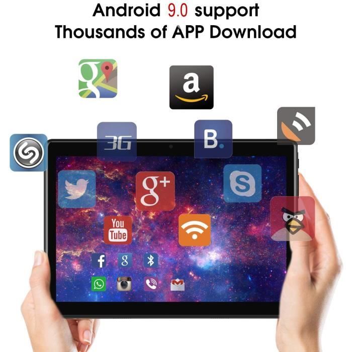 4G Tablette Tactile 10 Pouces Ecran Doule SIM/WiFi2