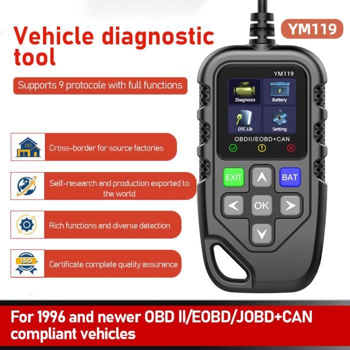 Mio Scanner Outil de Diagnostic Voiture OBD Scanner MIOLOE Lecteur de Code d’Erreur ...