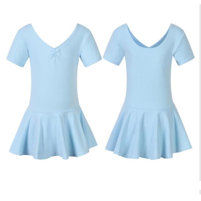 HIPPOSEUS Filles Robe de Ballet Justaucorps Ballet Danse Classique sans Manches Ballet Tutu Danse vêtements pour Enfants,JLQ06-Blanc,4-5 Années