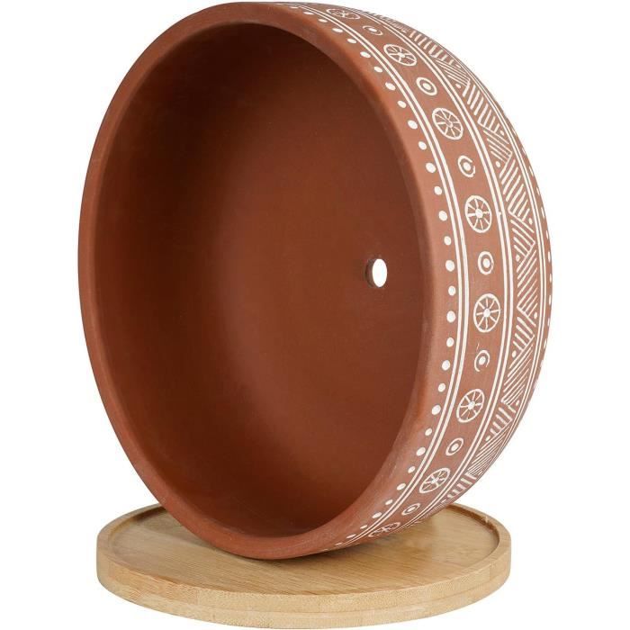 D'vine Dev Pots En Terre Cuite Pour Plantes, 16,5 Cm, 21,6 Cm