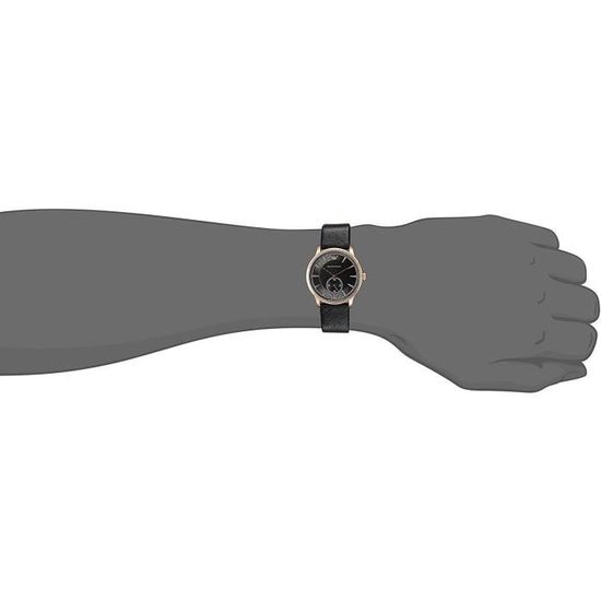 EMPORIO ARMANI HOMME 38MM BRACELET CUIR NOIR QUARTZ ANALOGIQUE MONTRE AR1798 Achat vente montre Homme Adulte Noir Cuir Cdiscount