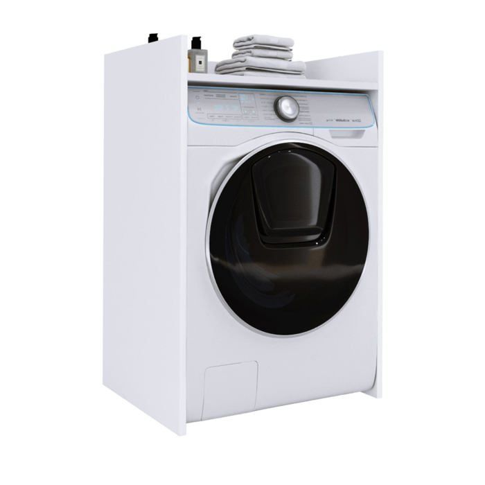 Armoire Suspendue Pour Machine à Laver PLATAN ROOM – 120x65x25 Cm, Blanc Mat | Rangement Buanderie, Salle De Bain, Cuisine