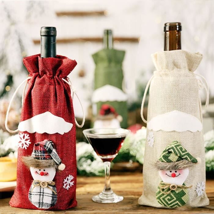 Housse de protection anti-poussière pour bouteille de vin, sac pour cadeau  de noël 2022, décoration pour la maison, c red -WILM761 - Cdiscount Maison