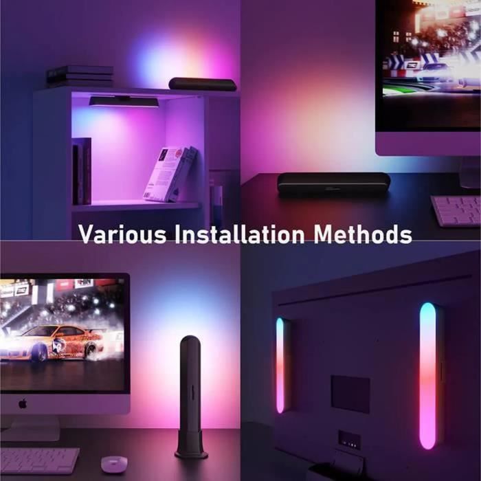 SNADER Smart LED Lampe Gaming, RGB Lampe jeu fonctionne LED Lightbar Sync  avec musique et contrôle d'application pour jeu, décoration, PC, TV,  décoration de chambre : : Luminaires et Éclairage